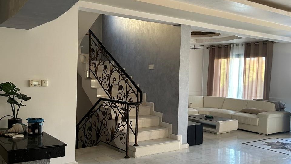 A luxurious, newly built villa.