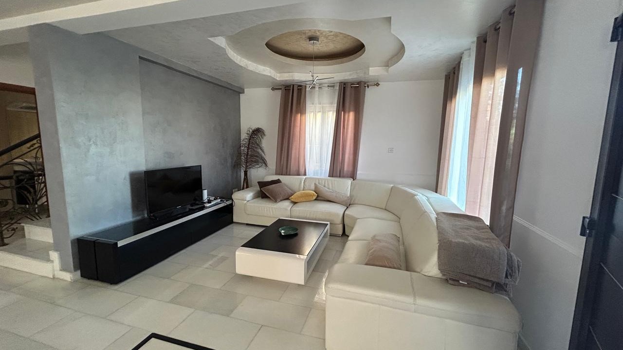 A luxurious, newly built villa.