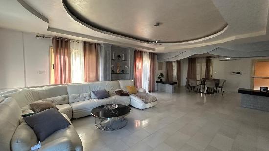 A luxurious, newly built villa.